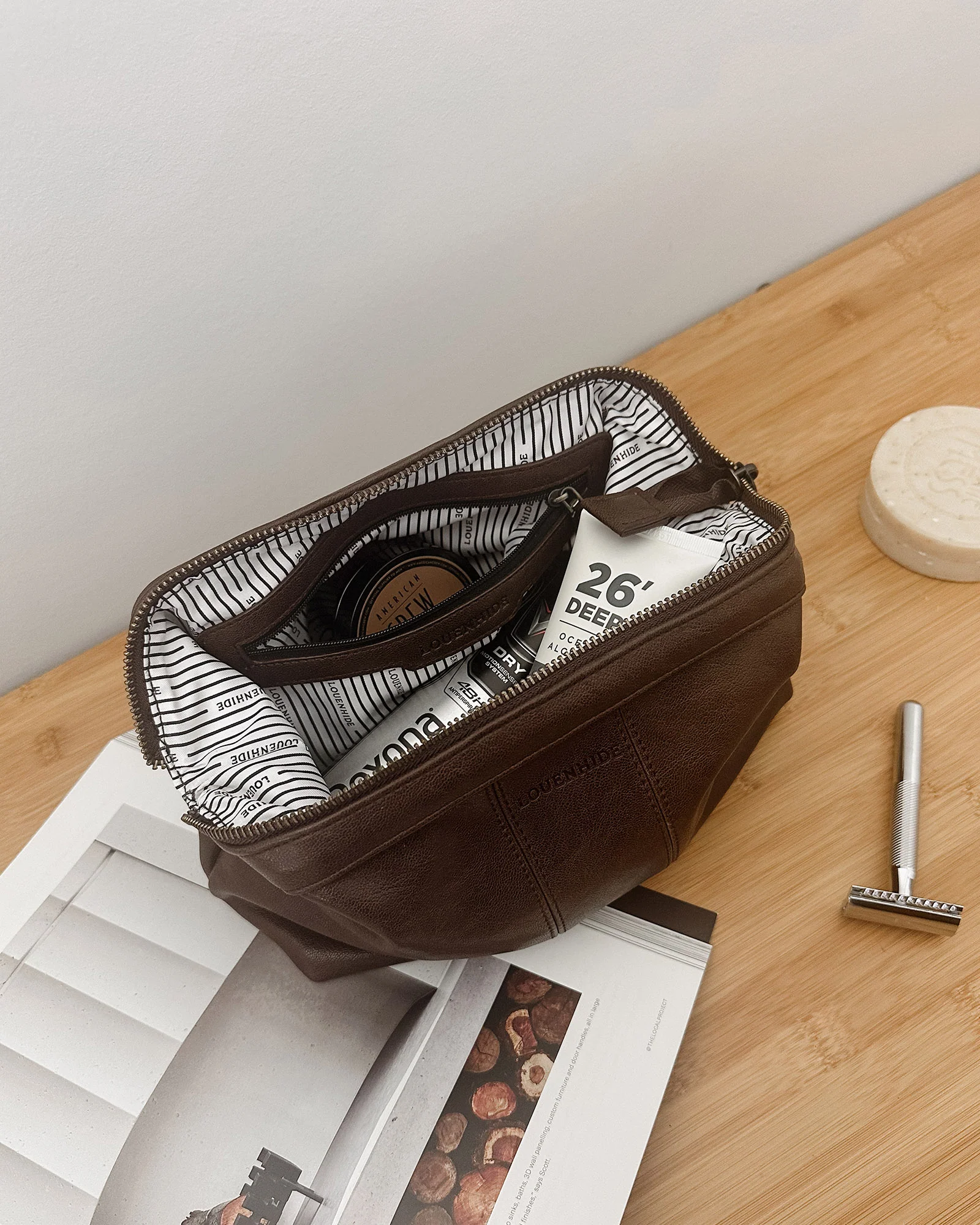 Albie Cosmetic Case - Saddle Black - Image 7