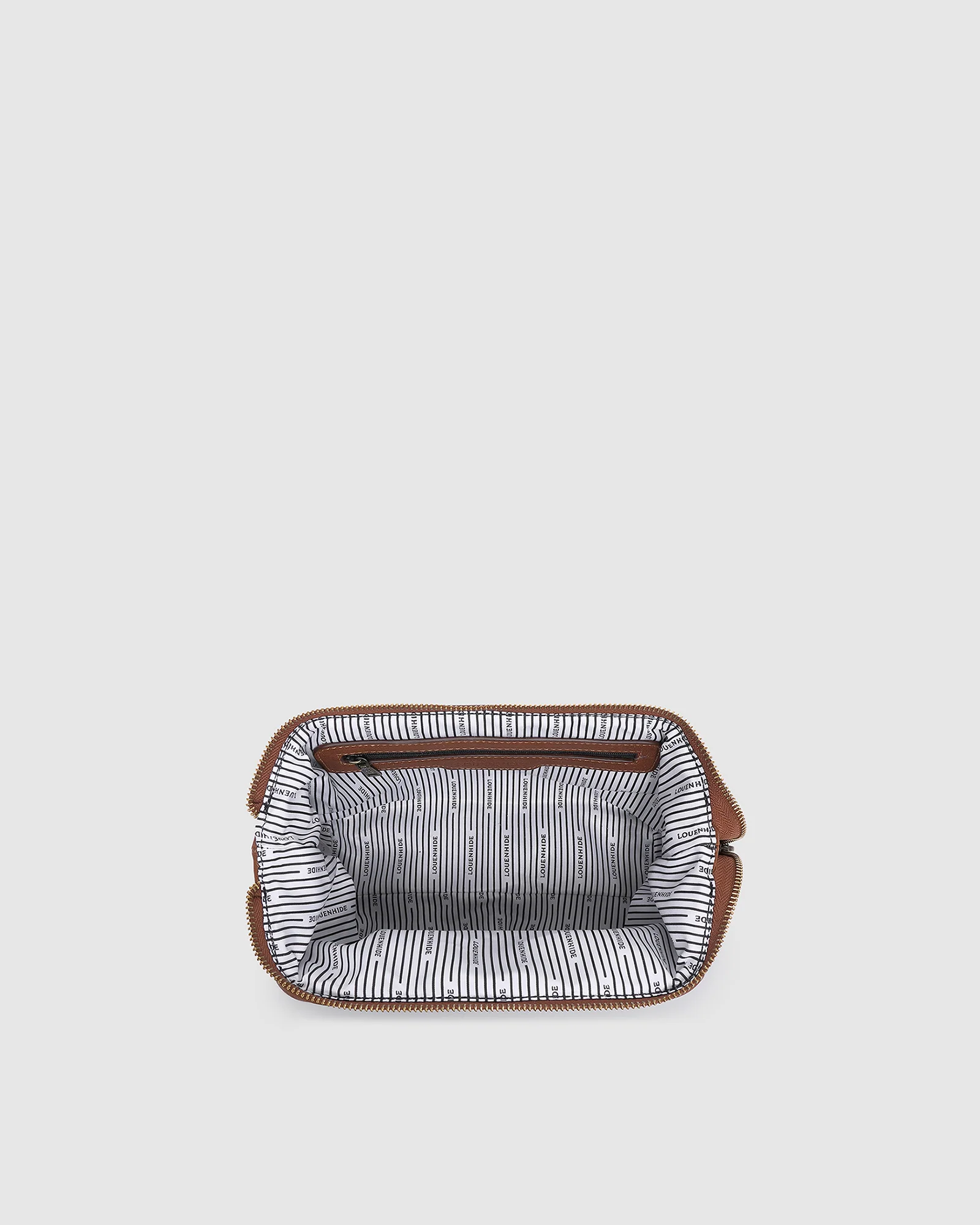 Albie Cosmetic Case -  Saddle Cognac - Image 5