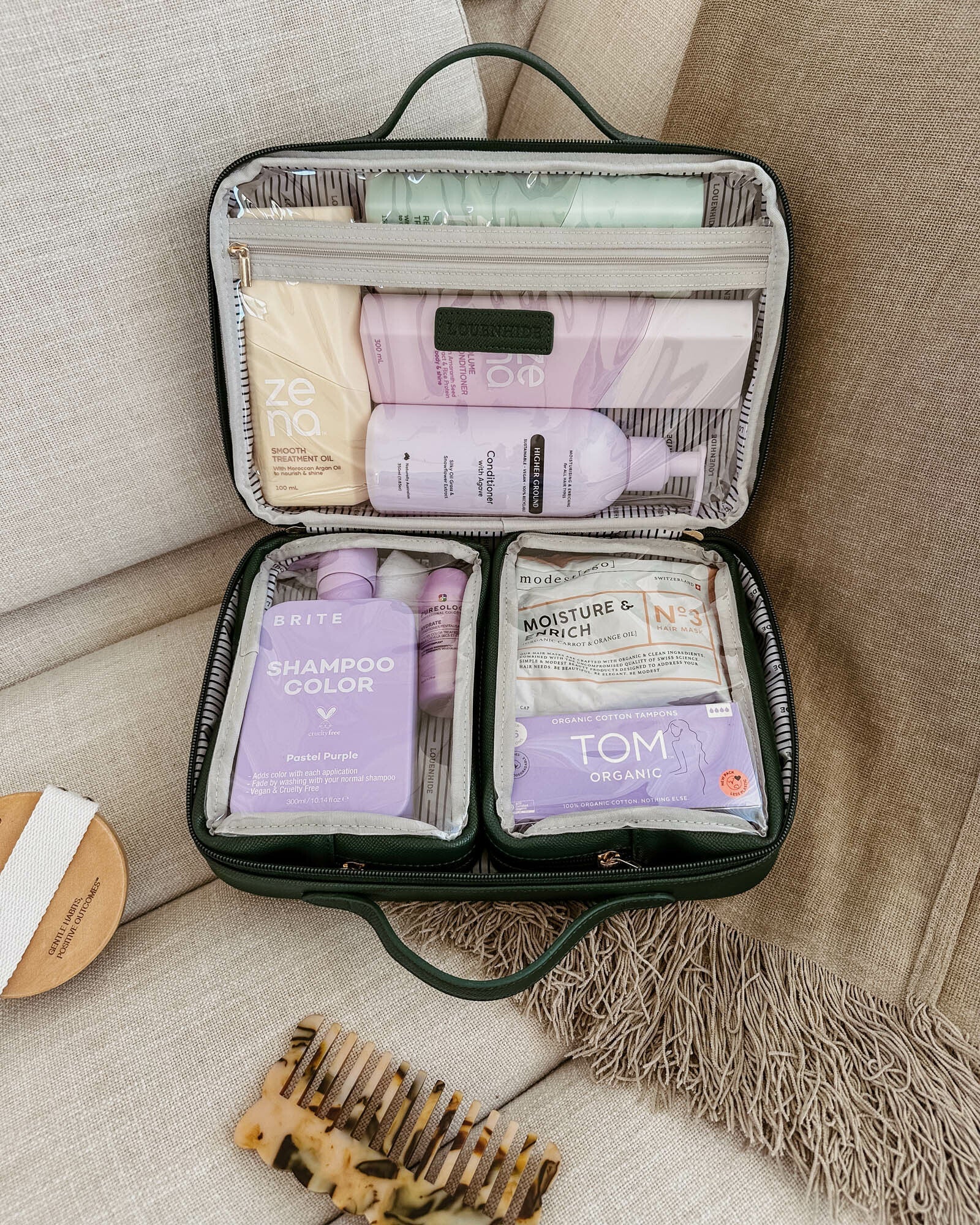 Georgie & Fifi Cosmetic Set - Forest Green - Image 3
