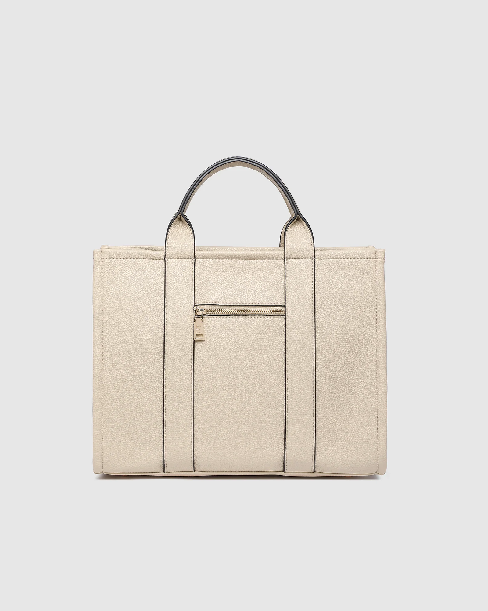 Manhattan Tote Bag - Biscotti with Black Trim - Image 4