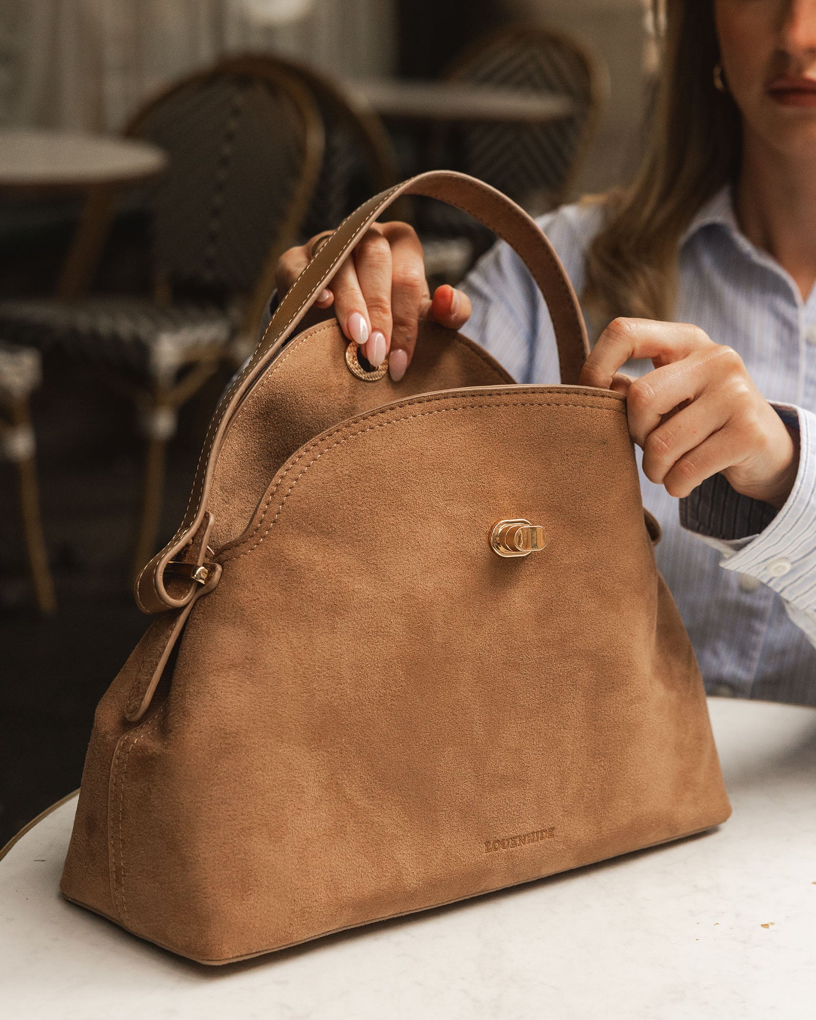 Nicole Suedette Handbag - Honey - Image 9