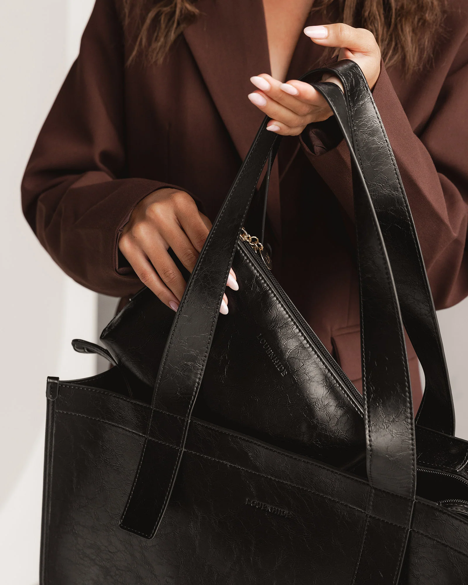 Riley & Everyday Pouch Set - Black Patent - Image 8