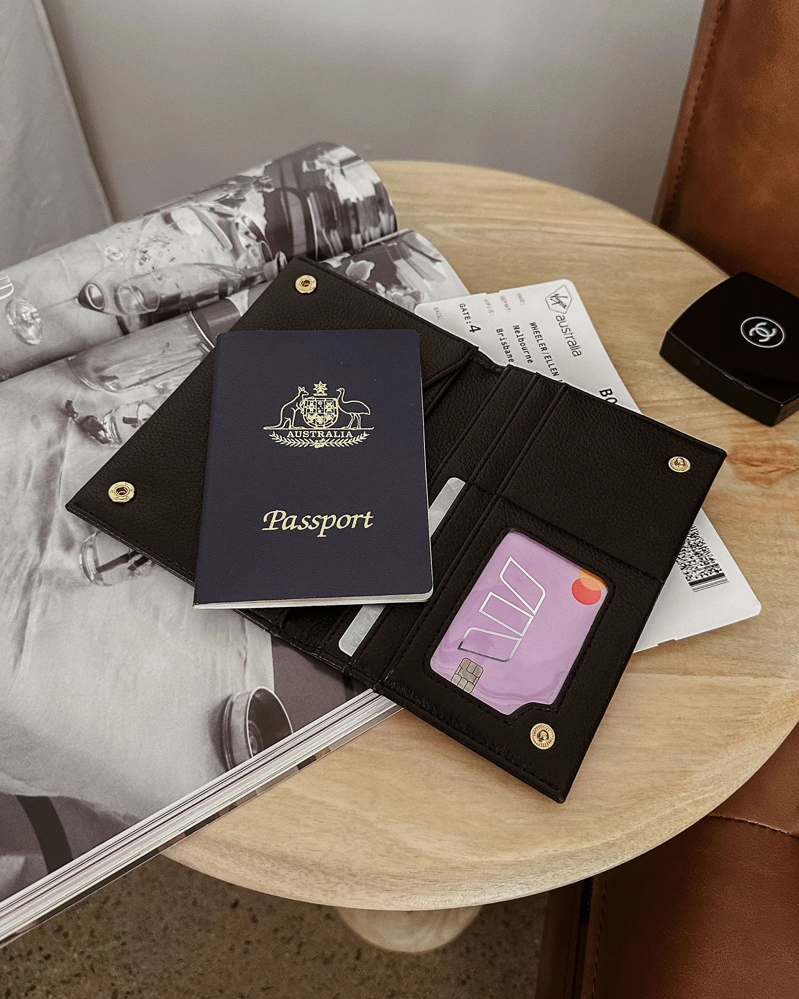 Venice Passport Holder - Black - Image 6